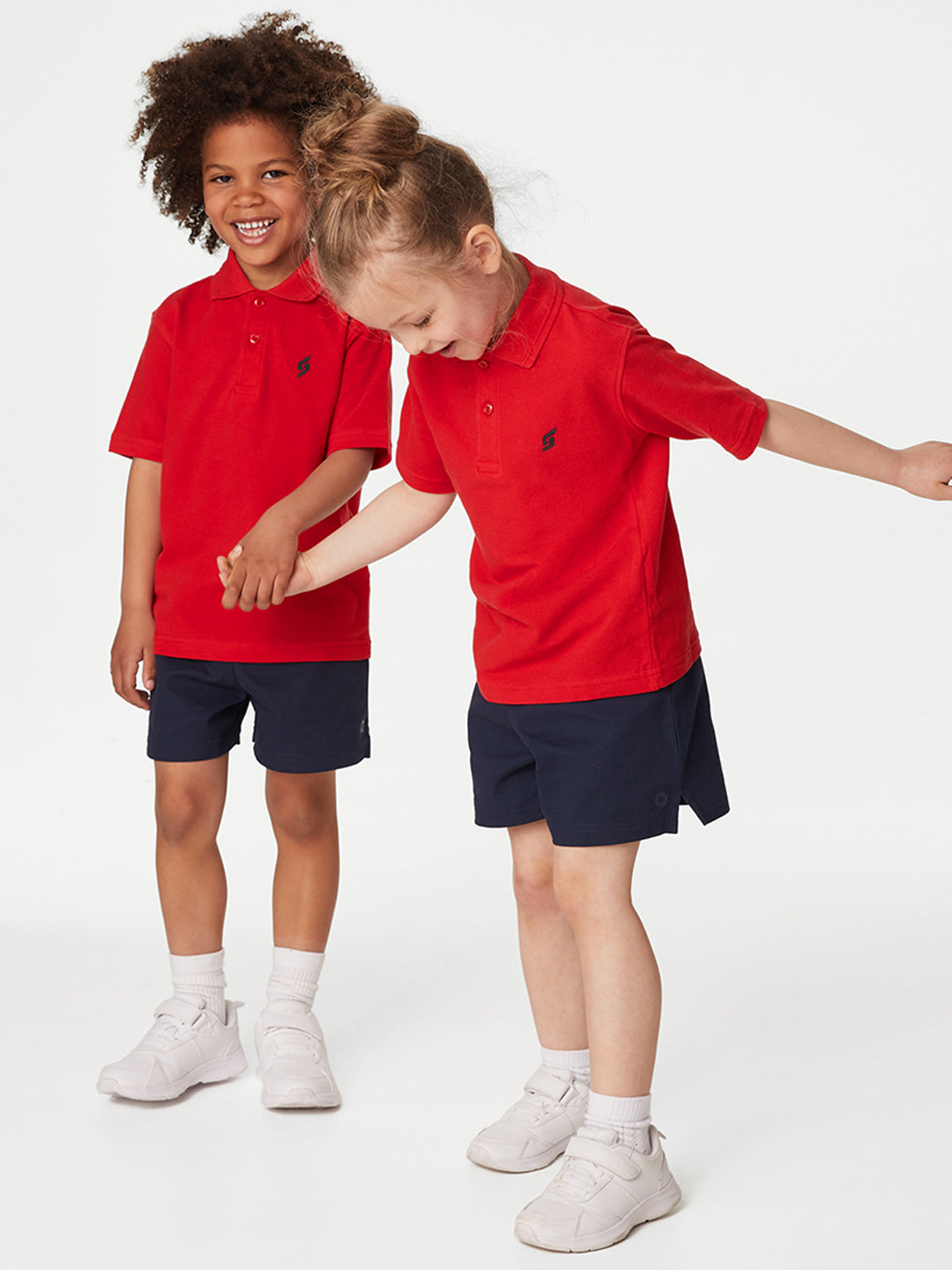 KID'S LEFT CHEST EMBROIDERED LOGO PREMIUM PIQUE RED POLO