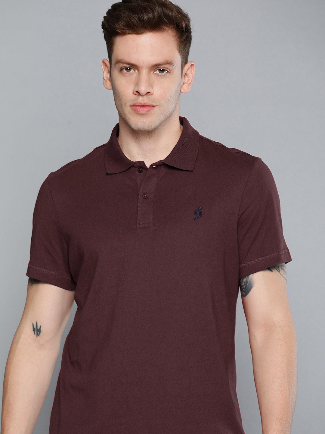 MEN'S SOFT PREMIUM POLYESTER DARK MAROON POLO