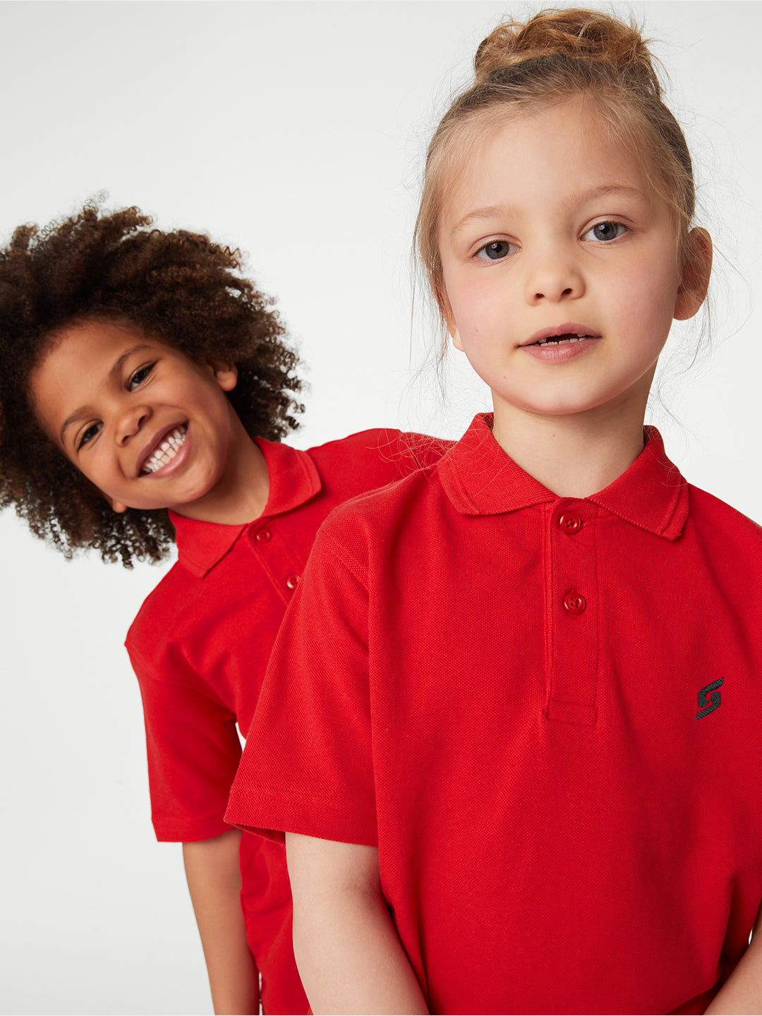 KID'S LEFT CHEST EMBROIDERED LOGO PREMIUM PIQUE RED POLO