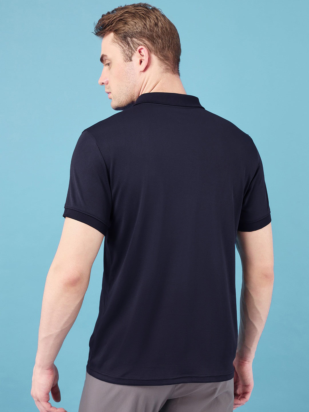 MEN'S SOFT PREMIUM POLYESTER NAVY POLO