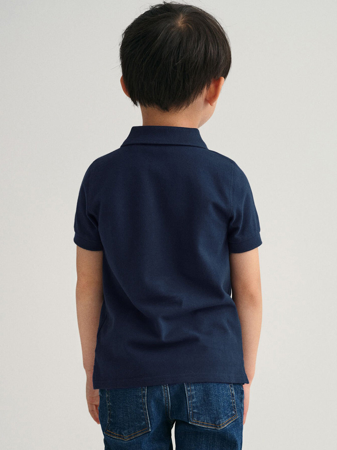 KID'S COLOR BLOCK NAVY/GREEN PIQUE POLO