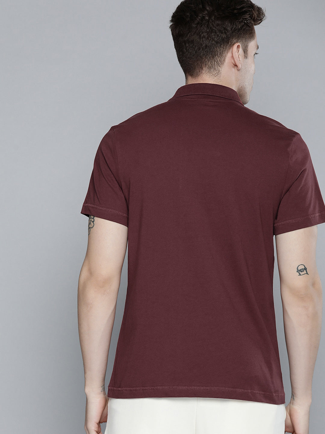 MEN'S SOFT PREMIUM POLYESTER DARK MAROON POLO