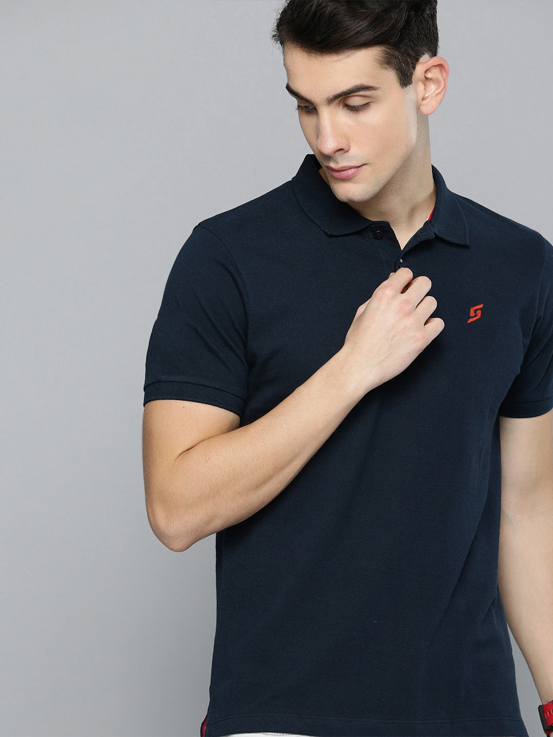 MEN'S LEFT CHEST EMBROIDERED LOGO PREMIUM PIQUE POLO