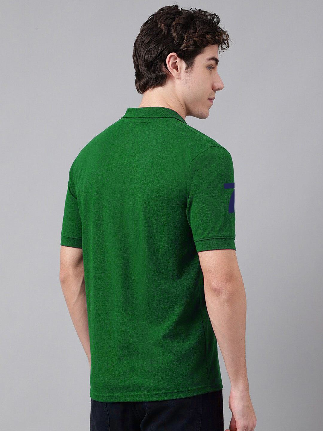 MEN'S COLOR BLOCK PREMIUM GREEN COTTON POLO