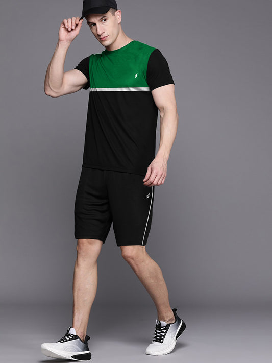 MEN'S SIDE STRIPE PREMIUM GREEN/BLACK TWINSET/TRACKSUIT