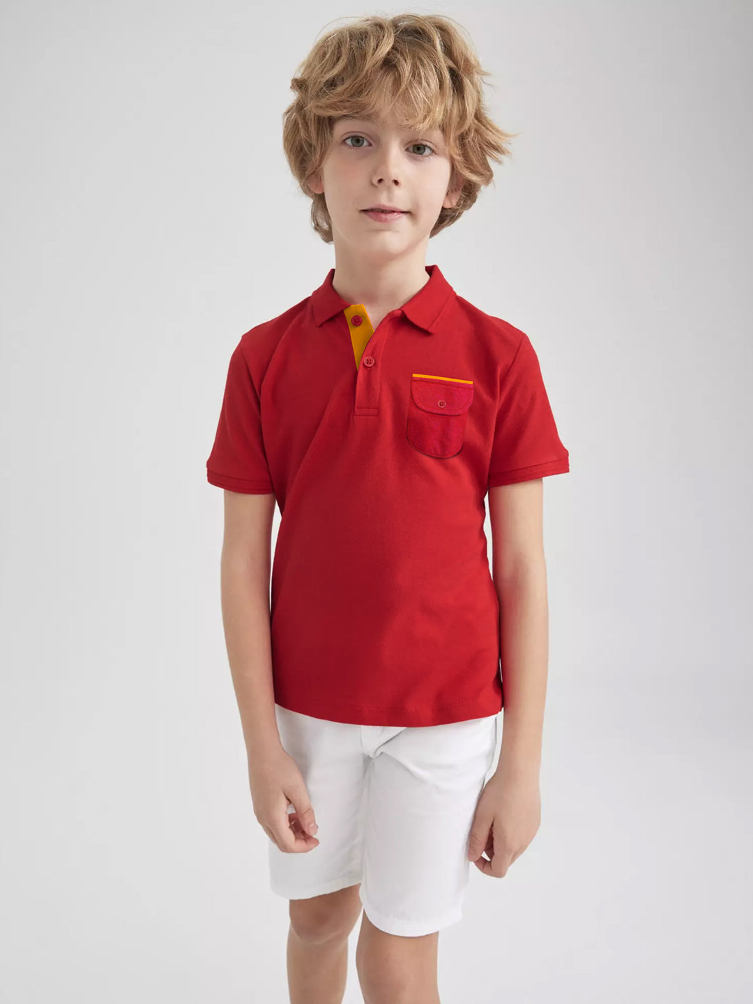 KID'S FRONT POCKET PREMIUM RED POLO