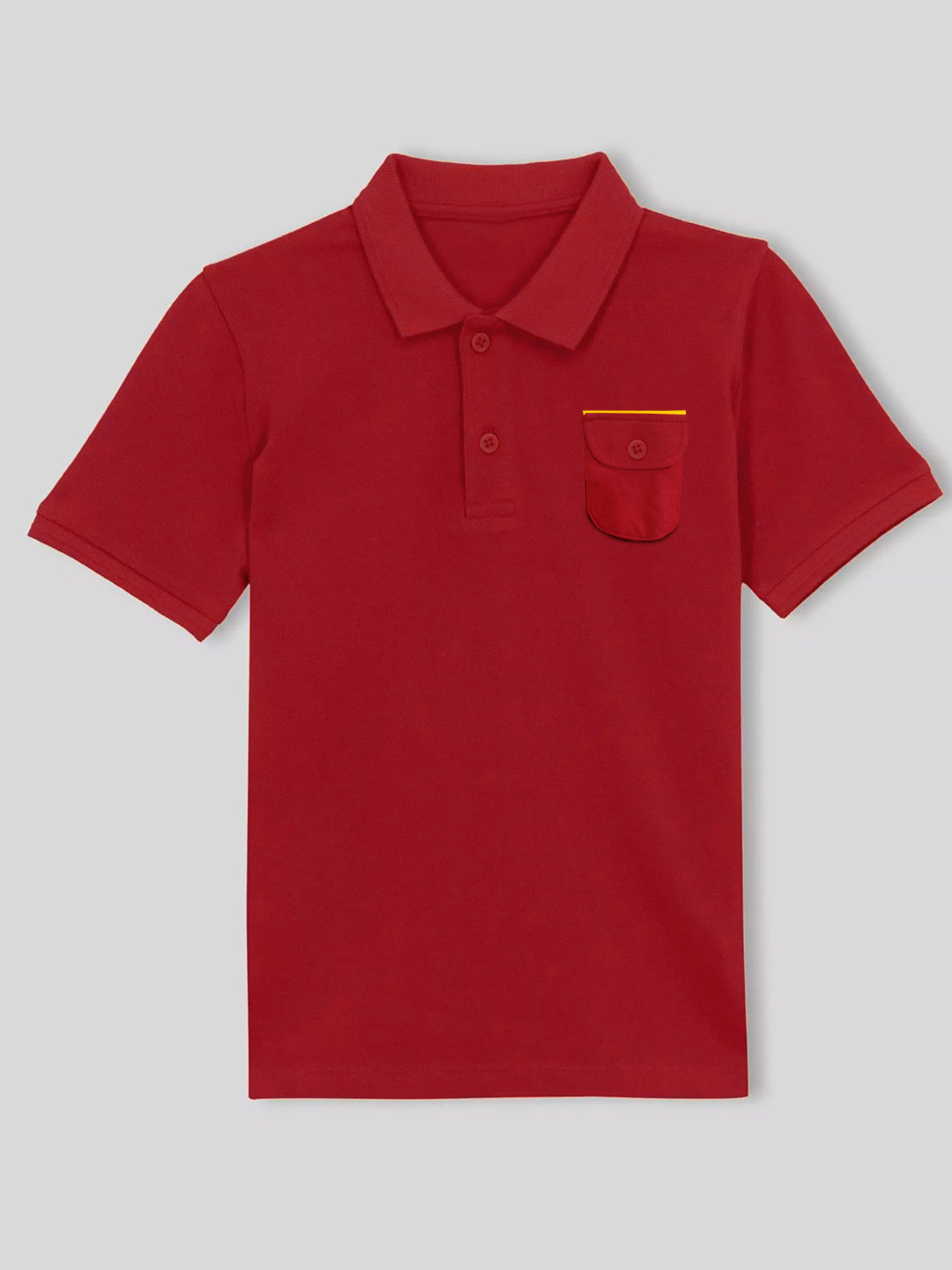 KID'S FRONT POCKET PREMIUM RED POLO