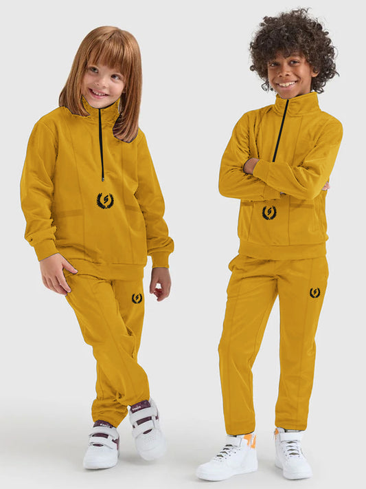 KIDS FLEECE TRACK SUIT MUSTARD YELLOW